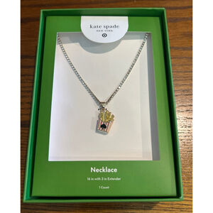 Women's Kate Spade Gold & Green French Fry Charm Necklace One Size